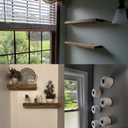 6.25" Solid Steel Floating Shelf Brackets, 2 Pack Heavy Duty Hidden Brackets Blind Shelf Supports with Hardware for Floating Wood Shelves Screws and Wall Plugs Included