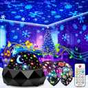 PIKOY Night Light Projector for Kids Room - 15 Colors, 15 White Noise, 3 Films, Remote - Rechargeable Star Lights for Ceiling, Bedroom - Gifts