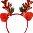 Christmas Headbands Christmas Elk for Women Girls Hair Bands Red Glitter Elk Antlers Headbands Holiday Party Gift Costume Costume Decoration Accessory