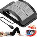 Back Stretcher for Lower Back Pain Relief, Adjustable Lumbar Traction Device, Ergonomic Spine Board with Acupressure Points, Back Massager for Spinal Decompression and Scoliosis (Grey)