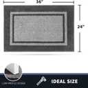 PURRUGS Dirt Trapping Door Mat 24" x 36", Non-Slip Machine Washable Entryway Rug, Entrance Mat, Indoor Front Door Mat, Super Absorbent Entry Rug for Muddy Shoes & Paws, Light Grey & Dark Grey