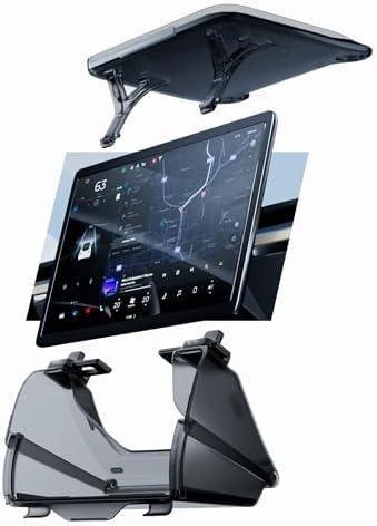 SUPERLIT Tesla Model 3/Y 2016-2025 Accessories -Center Console Hidden Shelf with Attachable Table - Versatile Design for Front Use or Rear Use - Hideable Shelf to Organizer for Phone, Key Card, etc