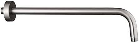 12 Inch Shower Arm with Flange,Stainless Steel 90 Degree Rain Shower Head Extension Arm,Wall-Mounted Shower Head Arm for Fixed Shower Head,Brushed Nickel