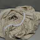 FreshCulture Queen Bed Skirt, Elastic Wrap Around Bed Skirt Queen Size, Bed Skirts for Adjustable Bed, Easy Fit with 22 Inch Drop Length, Hotel Quality Dust Ruffle for Queen Bed (Cream)