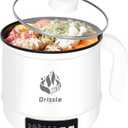 Drizzle Electric Cooker 1.7L  Multifunctional Hot Pot Nonstick Pan  Dorm Office Portable Rapid Ramen Cooker Boil Dry Protection  For Noodles Steak Cooker Eggs StirFrying Pasta Oatmeal
