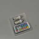 E12 Color Changing LED Light Bulb with Remote Control 2W E12 Chandelier Light Bulb Multicolor RGB/3000K/6000K/Dimmable Candelabra Base Color Light Bulbs 3Modes Memory Function-2Pack