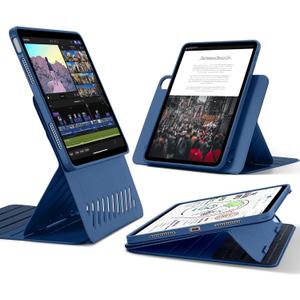 ESR for iPad Air 11 Inch Case M3/M2 (2025/2024), iPad Air 5th/4th Gen Case (2022/2020) 10.9 Inch, Removable Magnetic Cover, Adjustable Portrait/Landscape Stand, 9 Standing Angles, Blue