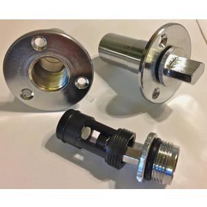 Boatwise Safety Drain Plug (Chrome, 1 inch) (Chrome (Complete Assembly))