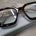 livho Oversized Eyewear Frame for Woman and Men - Rectangle Fashion Glasses for Computer, Chic Preppy Frame