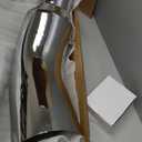 Exhaust Tip,Universal Exhaust Elbow Pipe 5 Inlet 8" Outlet with Steel Clamp - Chrome/Black Finish for Cars & Trucks (Silver)