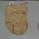 iMucci Professional Leotards for Girls Nude Leotard Seamless Camisole Undergarment with Transition Clear Strap, Medium