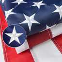 Us Flag 3 x 5 Heavy Duty Outdoor, American flag 600d,Flag Front Porch,Non Fading American Flag, Longest Lasting,with Embroidered Stars Reinforced Material , Brass Grommets,Sewn Stripes-Unmatched Durability in Any Weather.
