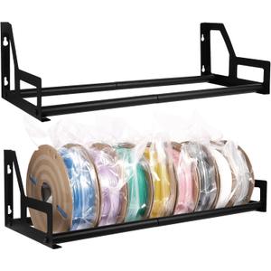 3D Printer Filament Storage Rack,Filament Holder,2 PCS Wall Mount Filament Shelf ,3d filament storage,Filament Spool Holders ,Heavy Duty Metal Filament Holder Shelf, Organized for 3D Printing Studio 3D Printer Filament Storage Rack,Filament Holder,2 PCS Wall Mount Filament Shelf ,3d filament storage,Filament Spool Holders ,Heavy Duty Metal Filament Holder Shelf, Organized for 3D Printing Studio