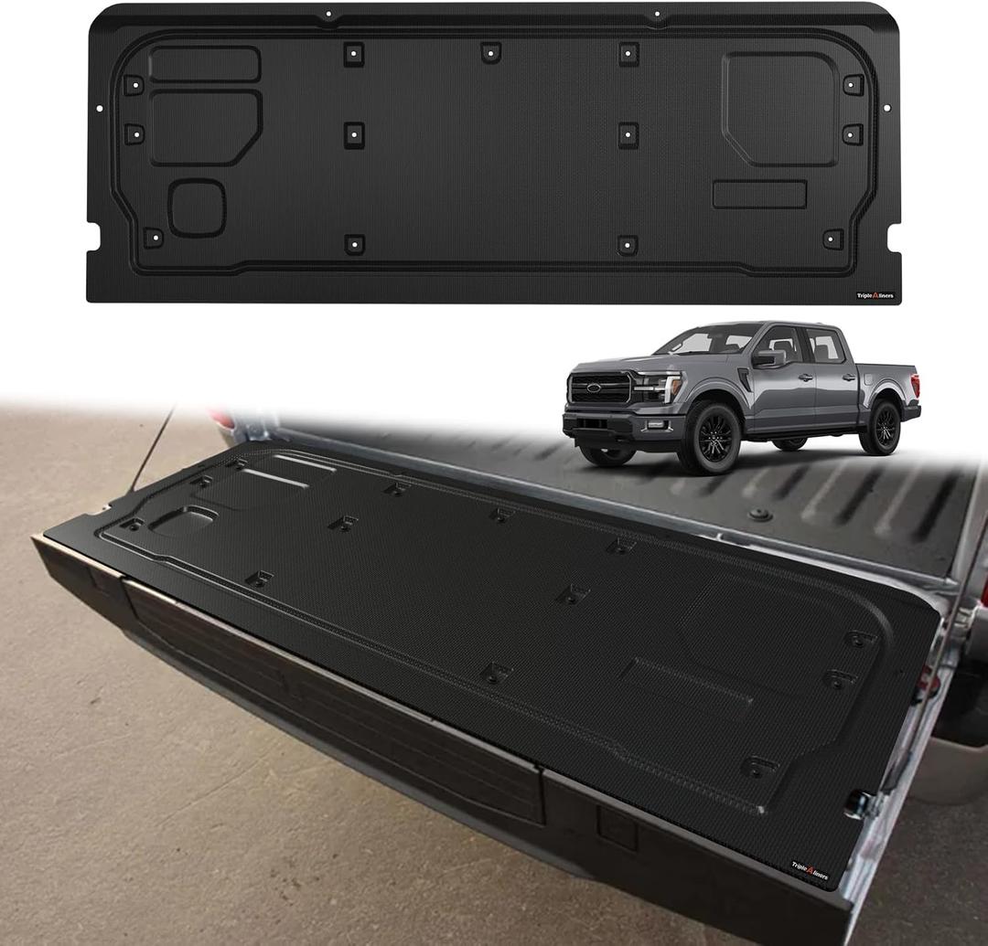 TripleAliners Truck Mat Compatible with 2021-2026 Ford F150 Accessories, Tailgate Mat Custom Fit All Weather Protection Pickup Liner (Tailgate Work Surface Only)