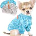 2 Pieces Dog Sweaters for Small Dogs Fall Clothes Female Winter Fleece Sweaters Warm Thick Pet Outfit Coat Small Dog Sweater for Girl Boy Dogs, Yorkie, Chihuahua, Pug, Cat, Pug,S,Blue,Grey