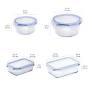 Box with Amazon Basics Leak-Proof Glass Locking Lids Food Storage Containers 4 Pcs