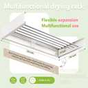 ZdwCyl Wall Mounted Drying Rack,32 inches,Foldbale, Clothes Drying Rack,Laundry Drying Rack Wall Mount,Drying Rack Clothing Space Saver,Retractable,Collapsible,Folding Laundry Rack,White