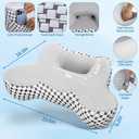 Laptop Pillow, Ergonomic Memory Foam Lap Desk Cushion Soft Reading Gaming Pillow for Lap with Knitting Side Pocket for Casual Living Reading, Working, Gaming, Writing in Bed Couch Floor