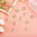 10 Pieces Heart Enamel Charm with Cubic Zirconia Colorful Love Charm Real 18K Gold Plated for Jewelry Necklace Bracelet Earring Making Crafts