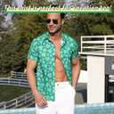 Mens St. Patrick's Day Shirt Hawaiian Shirts for Women Irish Clover Printed Casual Short Sleeve Summer Beach Top Costume (Green, XXL)