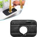 The Original Ternal Sinkmat Drip Catcher & Splash Guard, Faucet Mat for Sinks  Absorbent Microfiber, Machine Washable Counter Protector & Drying Mat for Kitchen, Bathroom or RV [Black, Mini, 1 Pack]