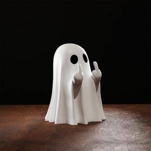 Halloween Ghost Figurine, Halloween Decorations Indoor, Farmhouse Tiered Tray Decor, Spooky Home Decorations, Coffee Table Centerpieces Shelf Mantel Display