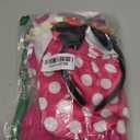 IBTOM CASTLE Girls' Polka Dots Princess Party Cosplay Pageant Fancy Costume Tutu Birthday Dress Up+Ears Headband (12-18 Months, Rose)