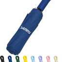 Seniny Umbrellas for Rain with Ring Buckle - Travel Umbrella Compact for Backpack, Car, Walking, Automatic UV Umbrella for Sun Protection, Small Portable & Folding Umbrellas for Windproof, Women Kids (Dark Blue)