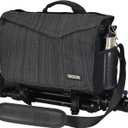 CADeN Camera Bag Case Shoulder Messenger Photography Bag with Laptop Compartment 14", Tripod Holder, Compatible for Nikon, Canon, Sony, DSLR SLR Mirrorless CamerasWaterproof Black