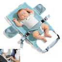 VANDOULUM Baby Airplane Bed, Baby Travel Essentials for Flying, Toddler Airplane Seat Extender, Plane Portable High Chair Harness Seat for Little Baby (16 * 28inch), Blue