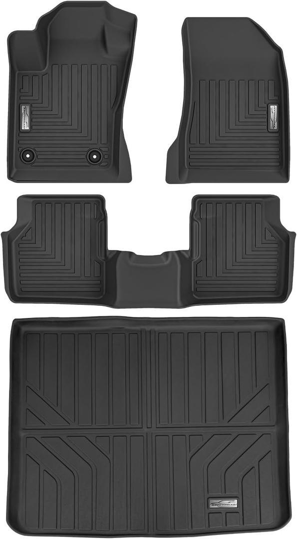 Floor Mats & Cargo Liner for 2023 2024 2025 Dodge Hornet,1st 2nd Row with Trunk Mat,TPE All Weather Protection Slush Floor Liner Black (Dodge Hornet 2023-2025 Full Set)