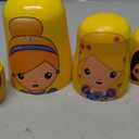 Princess Nesting Dolls for Girls Kids, 6 Pcs Princess Girls with Dress Handmade Wooden Nesting Dolls Matryoshka Doll for Kids Birthday Home Decoration