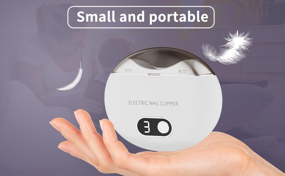 Automatic Nail Clipper, Electric Nail Clippers Automatic Safety Fingernail Cutter and Filer Rechargeable Nail Trimmer Nail Scissors Gift for Caregivers, Adults, Kids