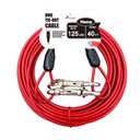 Petest 40ft Tie-Out Cable with Crimp Cover for Heavy Dogs Up to 125 Pounds (Black & Red)