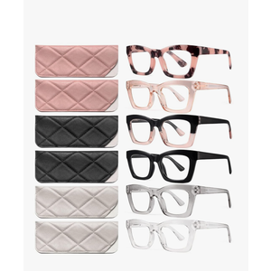 CCVOO Stylish Reading Glasses for Women, Eyeglasses, Blue Light Readers for Women, Computer Eye Glasses, Cheaters(1.75)