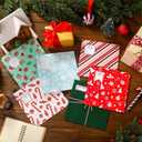 4 x 6 Pcs Advent Calendar Gift Wraps 7.5" x 7.5" Christmas Calendar Protective Sleeves for 7" x 7" Christmas Wall Calendars, Holiday Advent Gift Wraps Bags for Friends Family Teachers