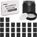 4 oz Glass Jars with Lids, Large Empty Jars, Airtight Cosmetic Containers for Candle Making, Lotions, Ointments, Bulk Storage, DIY Crafts (24 Pack, Black Frosted)