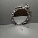 Simon's Shop Oval Mirror Antique Style Decorative Mirrors for Wall, 18.3 x 13 inches, Silver, Vintage Decor