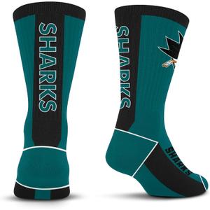 2 x For Bare Feet Unisex Kid's NHL MVP Crew Sock Youth (Black)