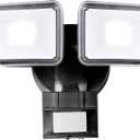 40W LED Security Lights Motion Sensor Light Outdoor, 180 Degree, 4000 LM Motion Security Light, 5000 K, ETL Water Resistant, Clear 2 Head Motion Detector Flood Light for Garage, Yard (Black)