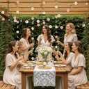 Cheerland Daisy Boho Party Decorations Groovy Garland Pink White Flower Banner Hanging Hippie Floral for Birthday Bridal Baby Shower Garden Spring Girl Onederland Retro Tea Party Supplies 6pcs