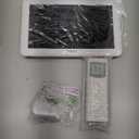 Weather Station Wireless Indoor Outdoor, Indoor Outdoor Thermometer Wireless Clock, Weather Stations Digital Home Gauge 7.6in Large Display Atomic Clock Temperature Humidity Phase, White