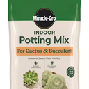 Miracle-Gro Indoor Potting Mix for Cactus and Succulent, Fast-Draining Cactus and Succulent Potting Mix with Plant Food, 8 qt.
