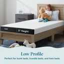 Lucid 5 Inch Memory Foam Mattress – Low Profile - Firm Feel - Infused with Bamboo Charcoal and Gel - Bed in a Box - Temperature Regulating - Breathable - Queen Size