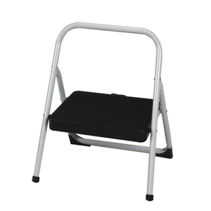 COSCO One Step Steel, Resin Steps, Step Stool without Handle, Platinum/Blac