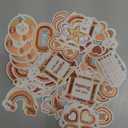 Fulmoon 120 Pcs Anxiety Sensory Stickers Textured Sensory Strips Tactile Rough Calm Sensory Stickers Adhesive Tactile Fidget Tool for Classroom Desk Adults Teens Anxiety Relief(Bohemian Color)