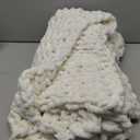 Maetoow Chenille Chunky Knit Blanket Throw 4050 Inch, Handmade Warm & Cozy Blanket Couch, Bed, Home Decor, Soft Breathable Fleece Banket, Christmas Thick and Giant Yarn Throws, Cream