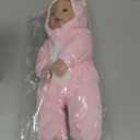 Aori Baby Dolls Realistic, 17-inch Lifelike Soft Body Baby Girl That Look Real with Feeding Kit Included, Ideal Gift for Kids, Birthday, Pretend Play (Pink Bear)