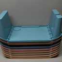 8 Pcs Kids Lap Desk Tray Bulk 19.7x9.6x7.1in Portable Lap Tray for Kids Plastic Table with Side Storage Space for Bed Classroom Laptop Children Car Activity Eating Floor (Cute Colors)