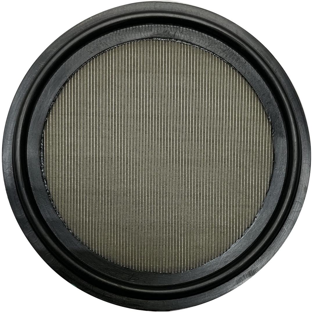 2" Sanitary Tri-Clamp Gaskets (Pack of 2), Bonded Type Screen (#240 Mesh/ 61 m) Gaskets, Black EPDM